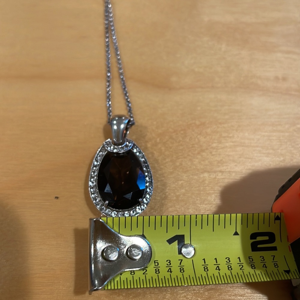 NWT. Real Smoky quartz silver necklace. - Picture 5 of 7